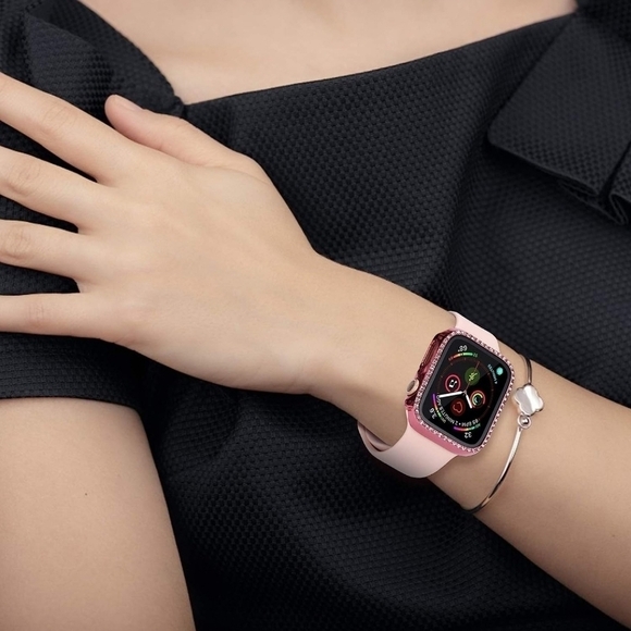 Apple Watch Bling Cases with Built-in Tempered Glass Screen Protectors 44mm - Picture 6 of 13